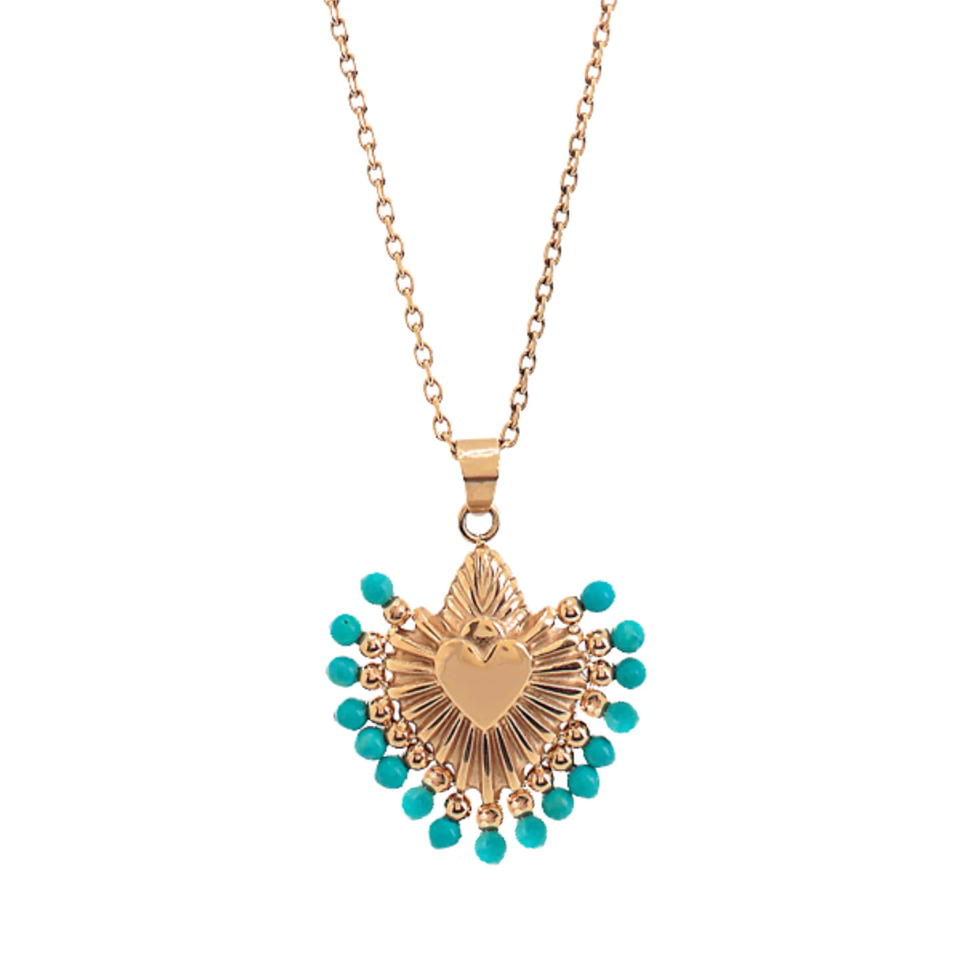 Cuore Turquoise Stone Necklace