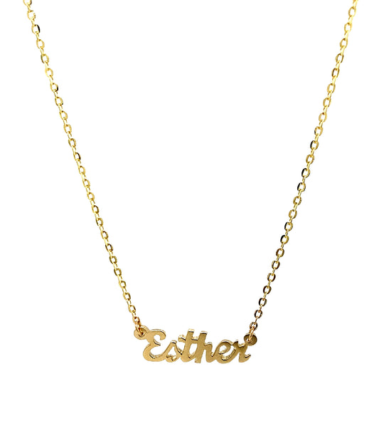 Mini 14k Gold Personalized Necklace