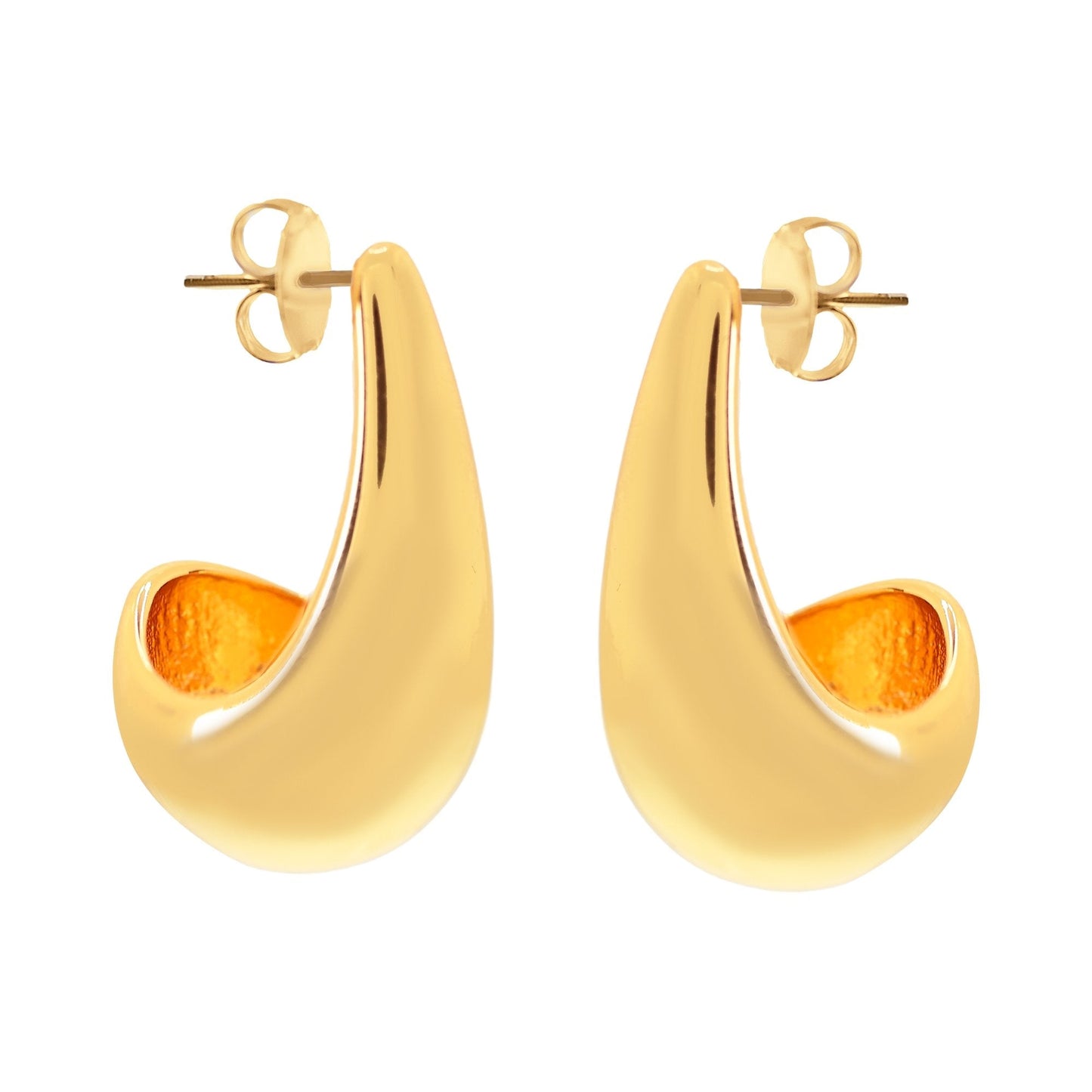 Pensive Gold Earring - Large