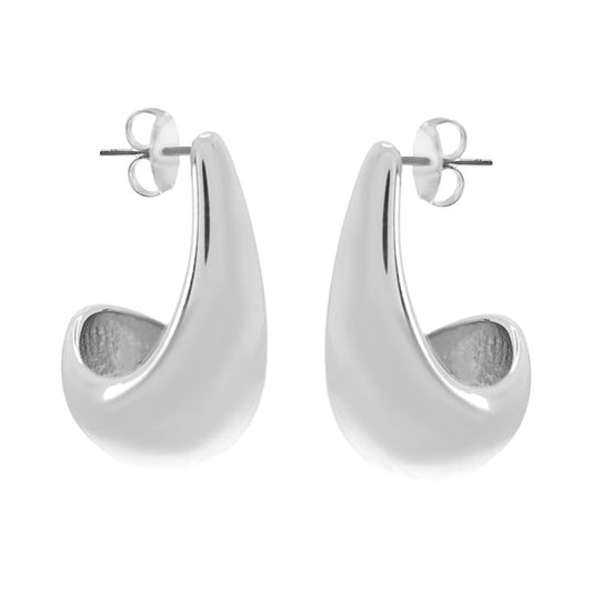 Pensive Silver Earring - Large